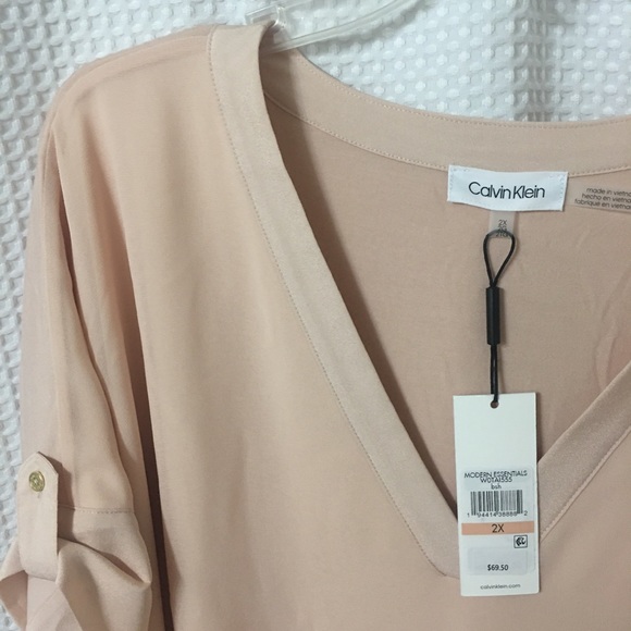 Calvin Klein 2X Peach Top NWT - Picture 5 of 12
